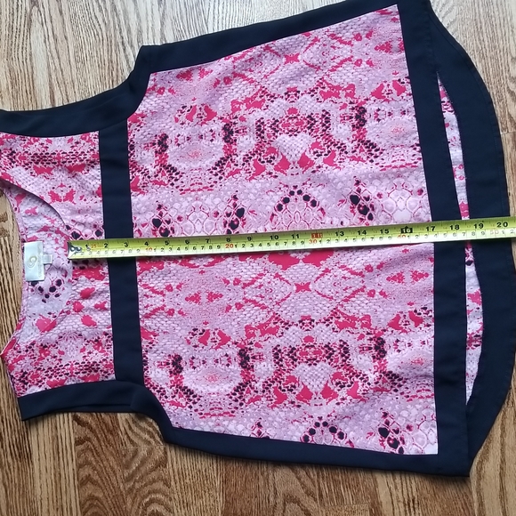 (S) Collective Concepts Red Snakeskin Print Tank Top Lightweight Business Casual - Picture 5 of 7